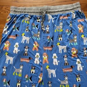 Little Sleepies dog print blue pajamas pants XL